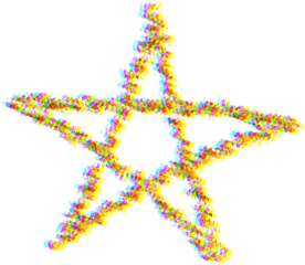 Star Newbrushes Gold Golden Png Sticker By Munloit - Pentagram Silhouette