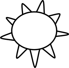 Library Of Sun And Cloud Svg Freeuse Download Png Black - Sun Clipart Black And White