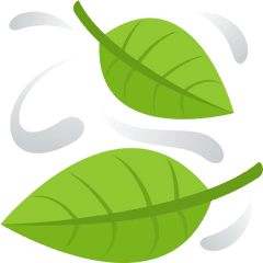 Emoji The Beating Of Leaves In Wind To Copy Paste - Emoji Leaves Png