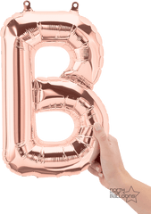 Download Hd 15 Rose Gold Banner Png For Free - B Rose Gold Balloon