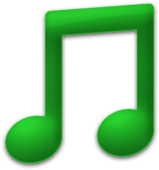 Toolbar Music Icon - Green Music Symbol Png