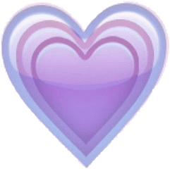 Transparent Purple Heart Emoji Bynisha - Heart Png