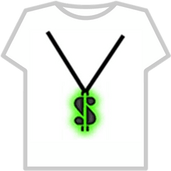 Green Dollar Logo Glow Neclace - Roblox T Shirt Hacker Roblox Png