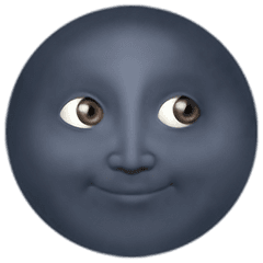 Moon Clipart Emoji Transparent Free For Download - Black Moon Whatsapp Emoji Png