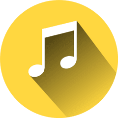 Music Note - Round Music Icon Png