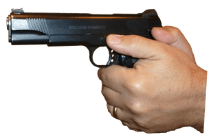 Gun In Hand Clipart - Free PNG