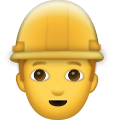 Worker Emoji [Free Download iPhone Emojis] Icon Free Photo - Free PNG