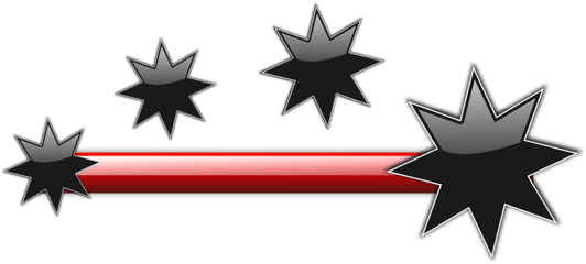 Black Glossy Stars Vector Illustration - Emblem Png