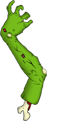 Download Zombie Arm Limbless Png Image - Cartoon Zombie With No Arm