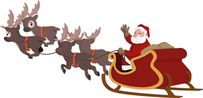 Santa Sleigh HQ Image Free PNG