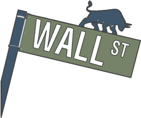 Library Of Wall Street Global Graphic Black And White - Wall Street Sign Clipart Png