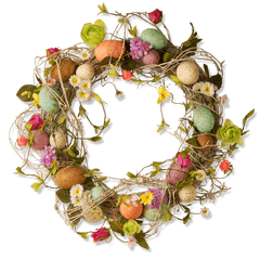 Christmas Wreath Transparent Background Png - Jpg Bunny Easter Wreath Png