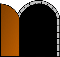 Open Brown Door Png Svg Clip Art For - Open Castle Doors Clipart