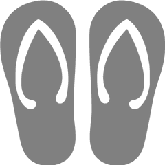 Gray Flip Flop Icon - Sandpit Png