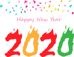 New Year Text Font For Happy 2020 Decoration - Free PNG