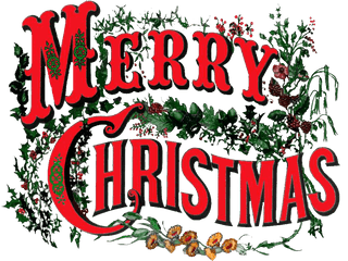 Merry Christmas Vintage Text Png - Say Merry Christmas