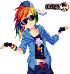 Download Free Png Rainbow Dash Sexy Human - Anime Rainbow Dash Anime Girl