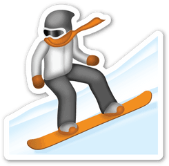 Sticker Is The Large 2 Inch Version - Clipart Snowboarder Png