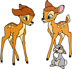 Flower Bambi Thumper - Bambi Thumper Flower Faline Png