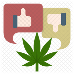 Cannabis Effect Icon Of Flat Style - Transparent Background Png Weed Leaf