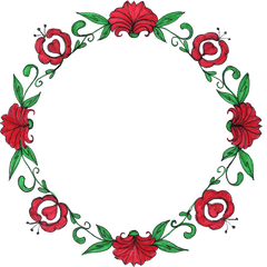 8 Circle Flower Drawing Frame - Flower Round Frame Png