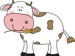 Dairy Cow Clipart - Transparent Cow Clipart Png