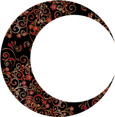 Gold Floral Crescent Moon Mark Ii 9 Free Svg - Transparent Crescent Moon Art Png