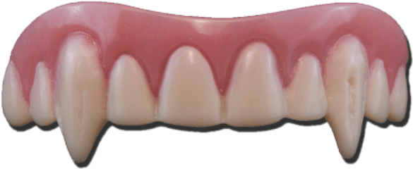 Vampire Dentures Fang Costume Veneer - Teeth Png Download Spirit Halloween Vampire Teeth