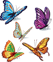 Butterflies Vector Image - Free PNG