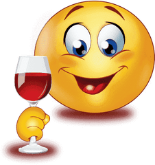 Birthday Party Hard Emoji Png Photos - Smiley Face With Wine