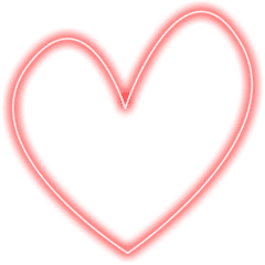 Download Red Heart Neon Corazon Rojo - Contorno De Corazon Png