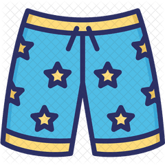 Boxers Icon Of Colored Outline Style - Bermuda Shorts Png