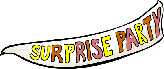 Surprise Party Banner - Suprise Party Clipart Full Size Club Penguin Surprise Party Png