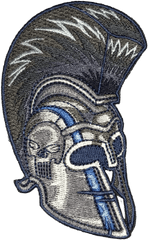 Thin Blue Line Spartan Helmet Embroidered Tactical Morale - Thin Blue Line Spartan Helmet 2020 Png