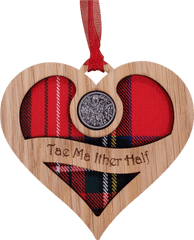 Tae Ma Ither Half - Heart Lucky Sixpence Ls44 Lt Creations Gold Medal Png