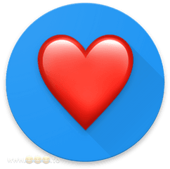 Punycode For The Heart Emoji - Heart Emoji On Blue Background Png