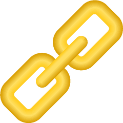 Link Icon 3d Yellow Vector Data - Gold Link Icon Png