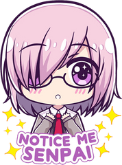 You Want Senpai - Notice Me Senpai Loli Png