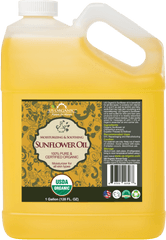 100 Pure Certified Usda Organic - Sunflower Oil 128 Oz 1 Gallon Usda Organic Png