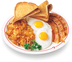 Breakfast Menu Frischu0027s Bar Big Boy - Bacon Eggs Toast Hash Browns Png