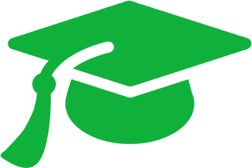 Alpha Kappa - Green Graduation Cap Clipart Png