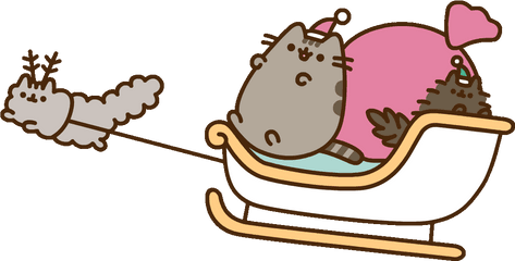 Santa Claws Cat Sticker By Pusheen - Transparent Pusheen Png