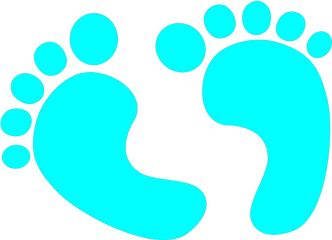 Blue Baby Feet Svg Clip Arts Download - Baby Shower Png