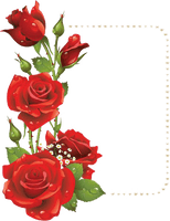 Red Flower Frame File - Free PNG