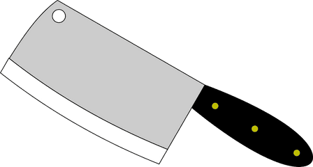 Library Of Jpg Black And White Cleaver Png Files - Butcher Knife Clipart