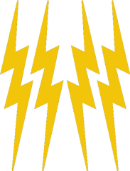 Download Hd Yellow Lightning Bolts 3 5 - Yellow Lightning Bolt Vector Transparent Png