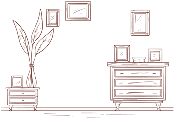 Transparent Png Svg Vector File - Hand Drawn Living Room