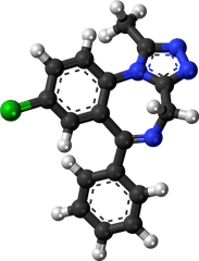 Alprazolam Molecule Ball - Modele 3d Salbutamol Png