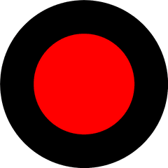 Red Recording Dot Png Black And White - Circle