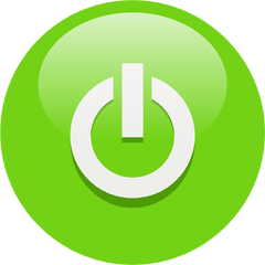 Green Power Button Symbol Icon Png - Green Power Button Icon